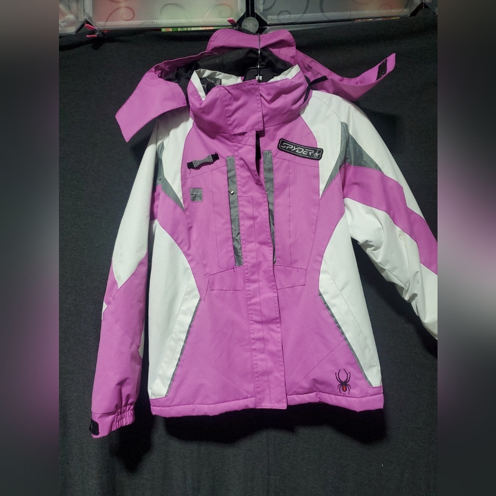 Spyder Purple and White Ski Jacket